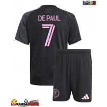 Camisa de Futebol Inter Miami Rodrigo De Paul #7 Equipamento Secundário Infantil 2025-26 Manga Curta (+ Calças curtas)